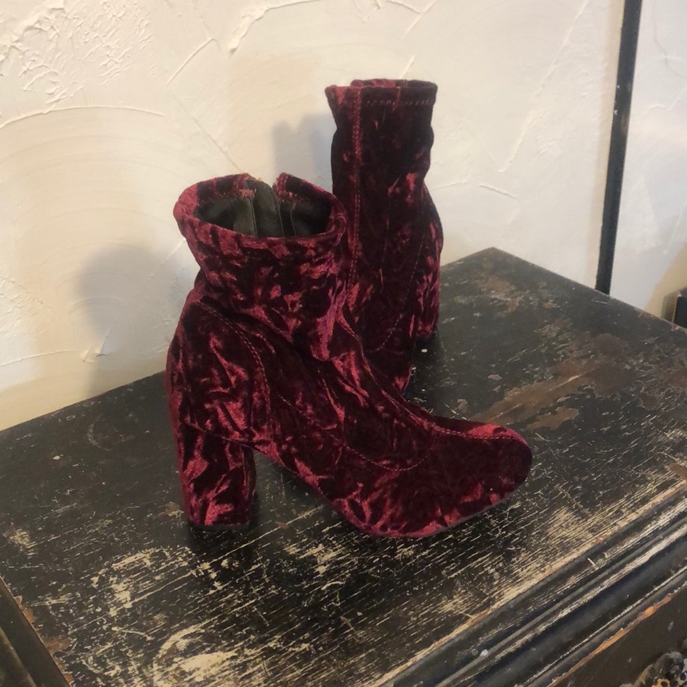 Crushed Velvet booties